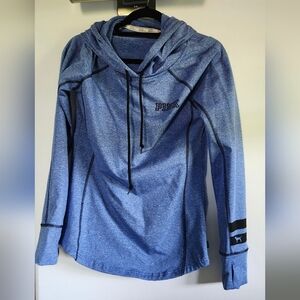 2/$40 PINK Victoria's Secret Blue Athletic Hoodie Pullover Sweatshirt Size M